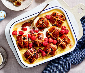 Hot Cross Bun Pudding
