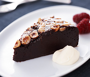 Baked Chocolate & Hazelnut Mousse Cake