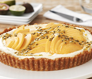 Lime Mascarpone and Mango Tart