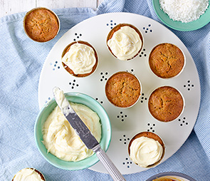 Carrot Cupcakes with Lemon Frosting