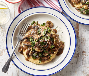 Mushroom Ragu with Creamy Polenta