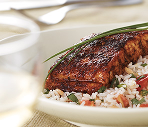 Blackened Creole Fish with Herb & Lemon Scented Rice