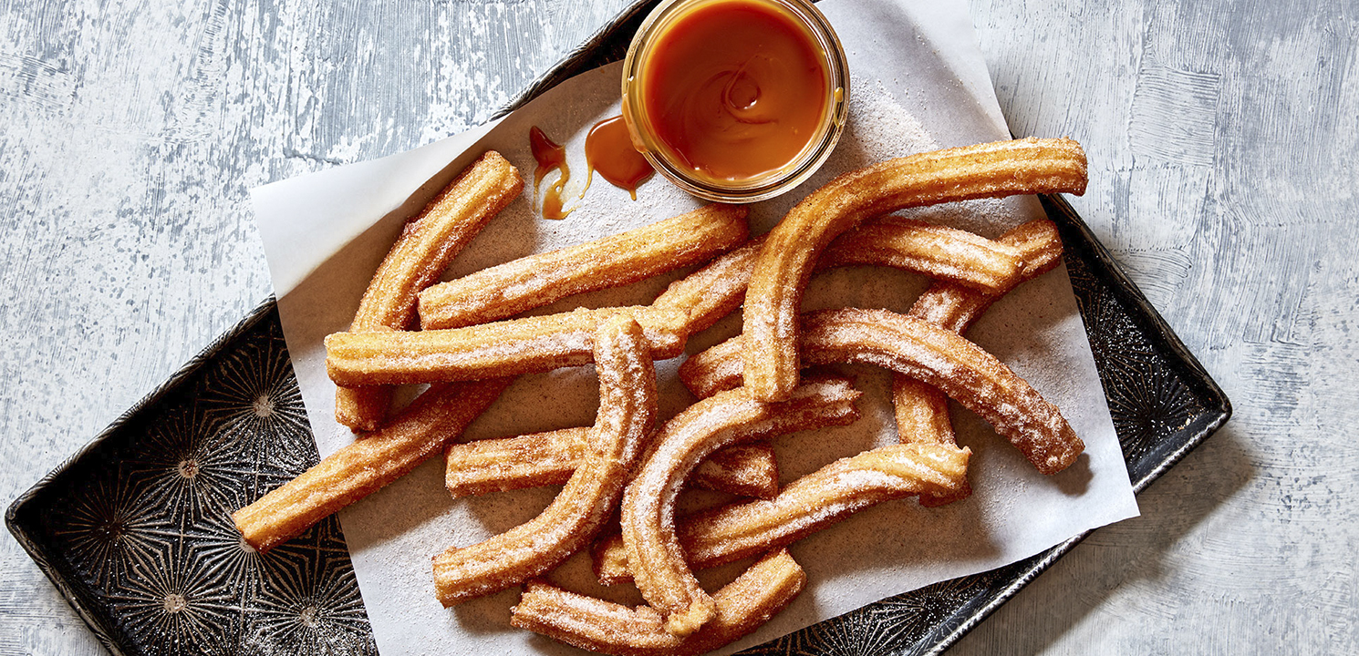 Churros with Salted Caramel - Challenge Dairy