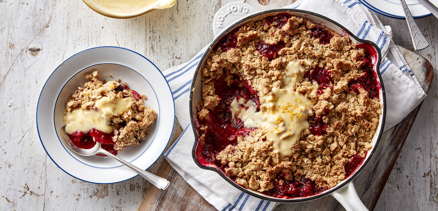 Apple & Berry Crumble Orange Custard